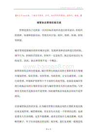 城管执法管理经验交流.docx