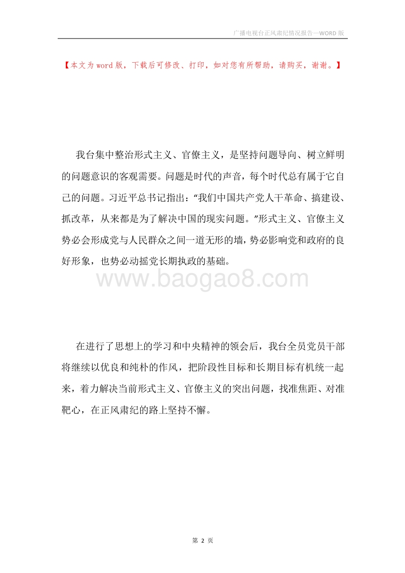 广播电视台正风肃纪情况报告.docx_第2页