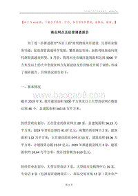商业网点及经营调查报告.docx
