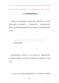 人大代表执法检查总结.docx