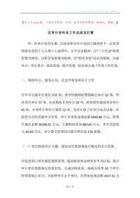 区审计局年末工作总结及打算.docx