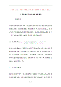 交通运输行政执法体制调研报告.docx
