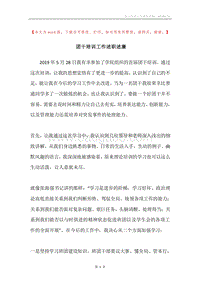 团干培训工作述职述廉.docx