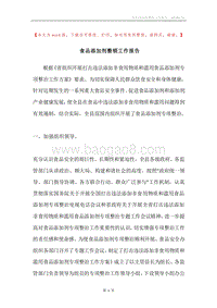 食品添加剂整顿工作报告.docx