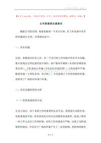 公司客服部自查报告.docx