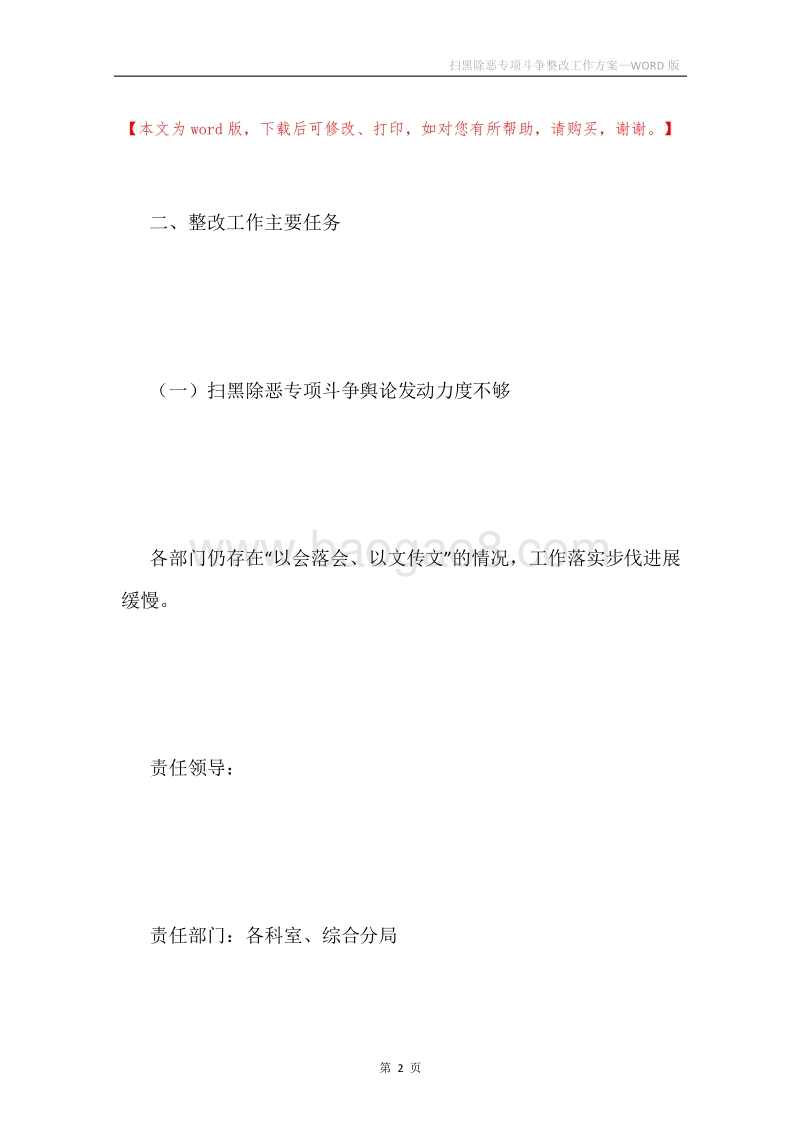 扫黑除恶专项斗争整改工作方案.docx_第2页