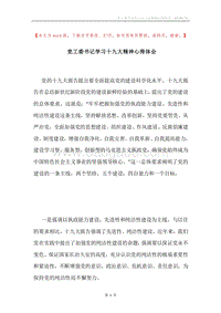 党工委书记学习十九大精神心得体会.docx