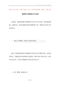 城管局打黑除恶工作总结.docx