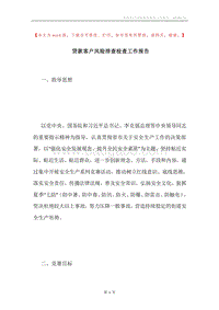 贷款客户风险排查检查工作报告.docx