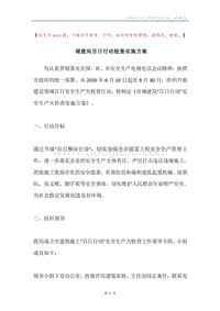 城建局百日行动检查实施方案.docx