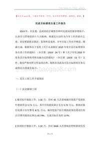 民政目标绩效自查工作报告.docx