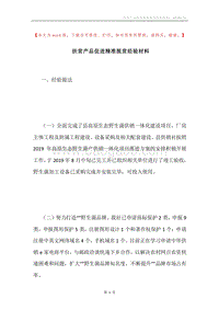扶贫产品促进精准脱贫经验材料.docx