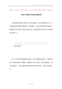 2019年省级卫生城市创建总结.docx