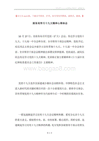商务局学习十九大精神心得体会.docx