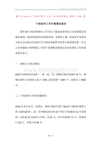 干部驻村工作开展情况报告.docx
