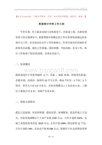 街道统计年终工作小结.docx