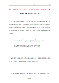 统计局目标责任分工工作汇报.docx