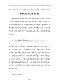 旅游局解决四风问题调研报告.docx