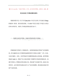 民生改进工作推进情况报告.docx