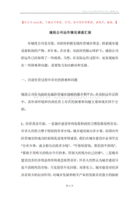 城投公司运作情况调查汇报.docx