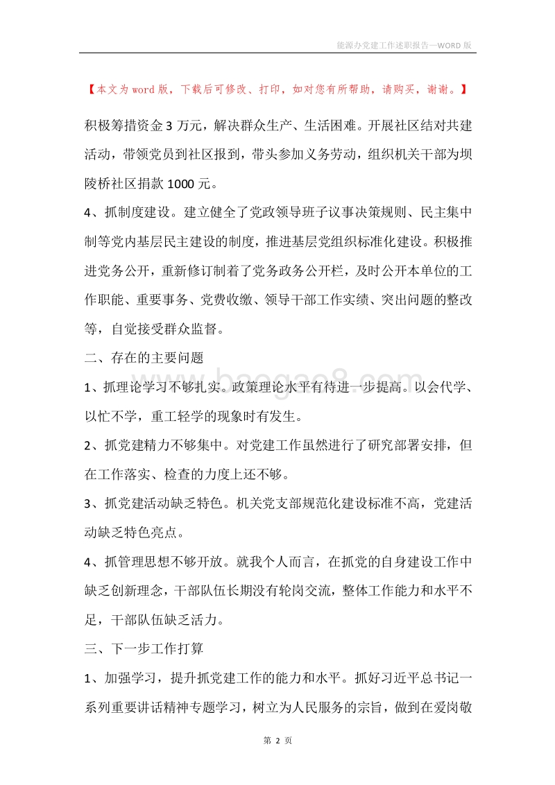能源办党建工作述职报告.docx_第2页