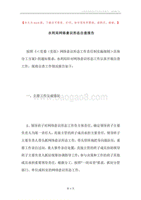 水利局网络意识形态自查报告.docx