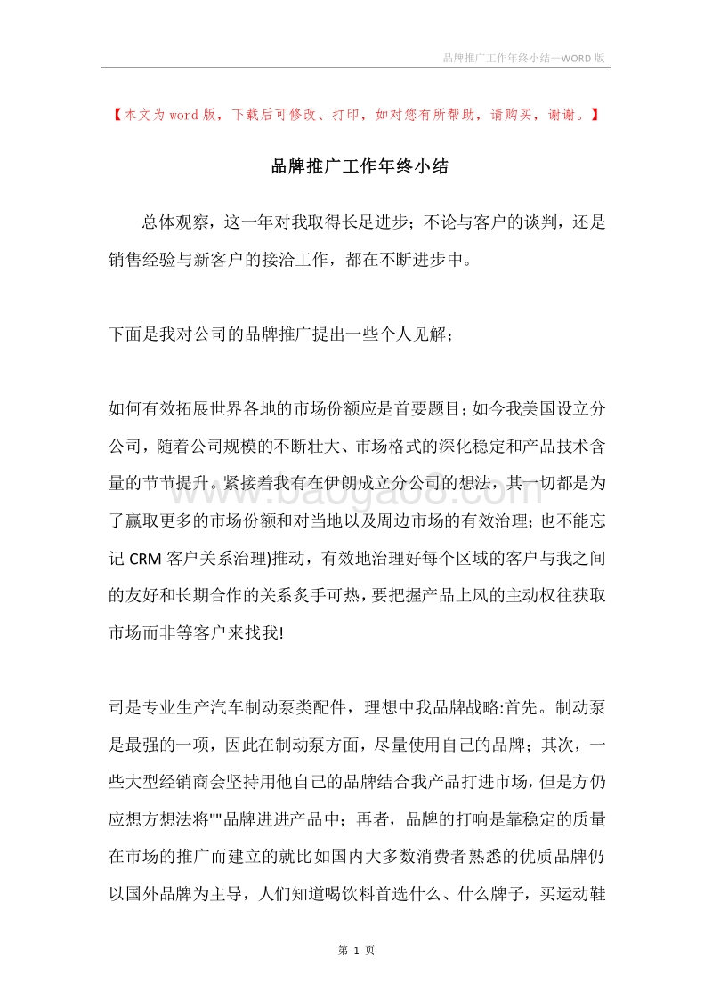 品牌推广工作年终小结.docx_第1页