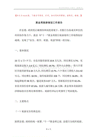 黄金周旅游规划工作报告.docx
