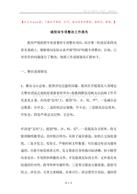 城投局专项整治工作报告.docx