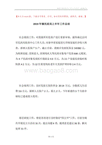 2019年镇民政局上半年工作总结.docx