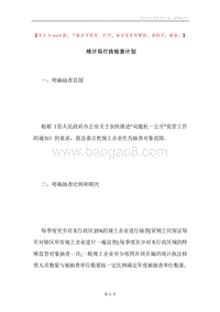 统计局行政检查计划.docx