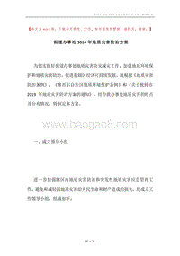 街道办事处2019年地质灾害防治方案.docx