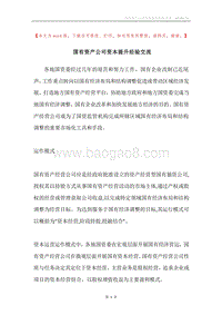国有资产公司资本提升经验交流.docx