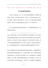 审计网站建设经验交流.docx