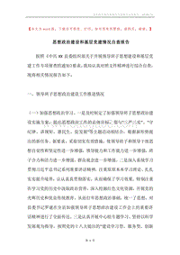 思想政治建设和基层党建情况自查报告.docx