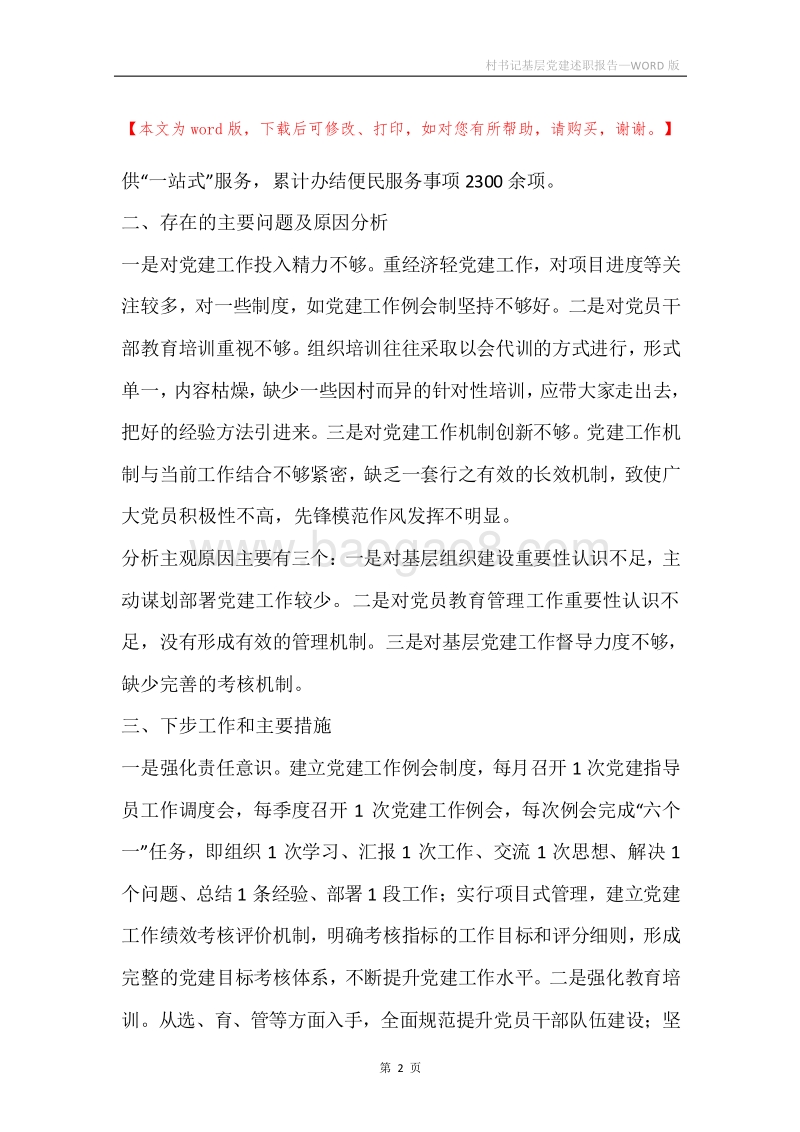 村书记基层党建述职报告.docx_第2页