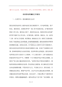 农村供电所廉政工作报告.docx