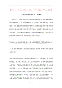 大学生保险企业见习工作报告.docx
