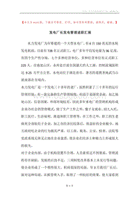 发电厂长发电管理述职汇报.docx