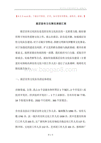 基层宣传文化情况调查汇报.docx