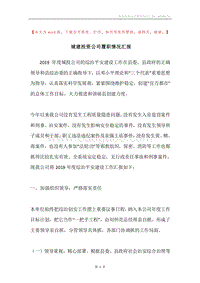 城建投资公司履职情况汇报.docx