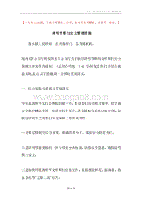清明节祭扫安全管理措施.docx