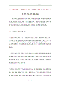 统计局执法工作经验交流.docx