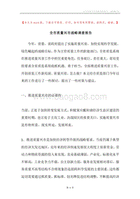全市质量兴市战略调查报告.docx