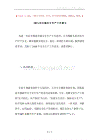 2019年乡镇安全生产工作意见.docx