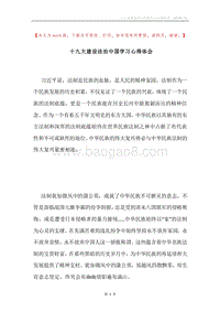十九大建设法治中国学习心得体会.docx