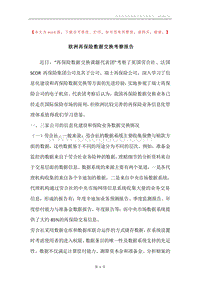 欧洲再保险数据交换考察报告.docx