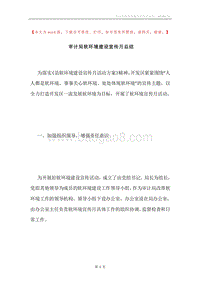 审计局软环境建设宣传月总结.docx