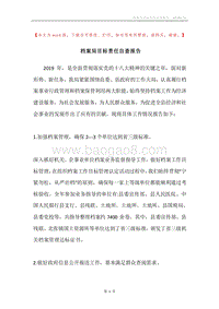 档案局目标责任自查报告.docx