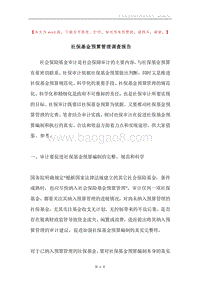 社保基金预算管理调查报告.docx